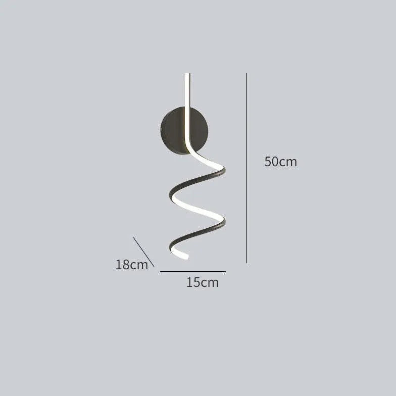 Applique a spirale Stile Moderno per Letto - clowasit.com