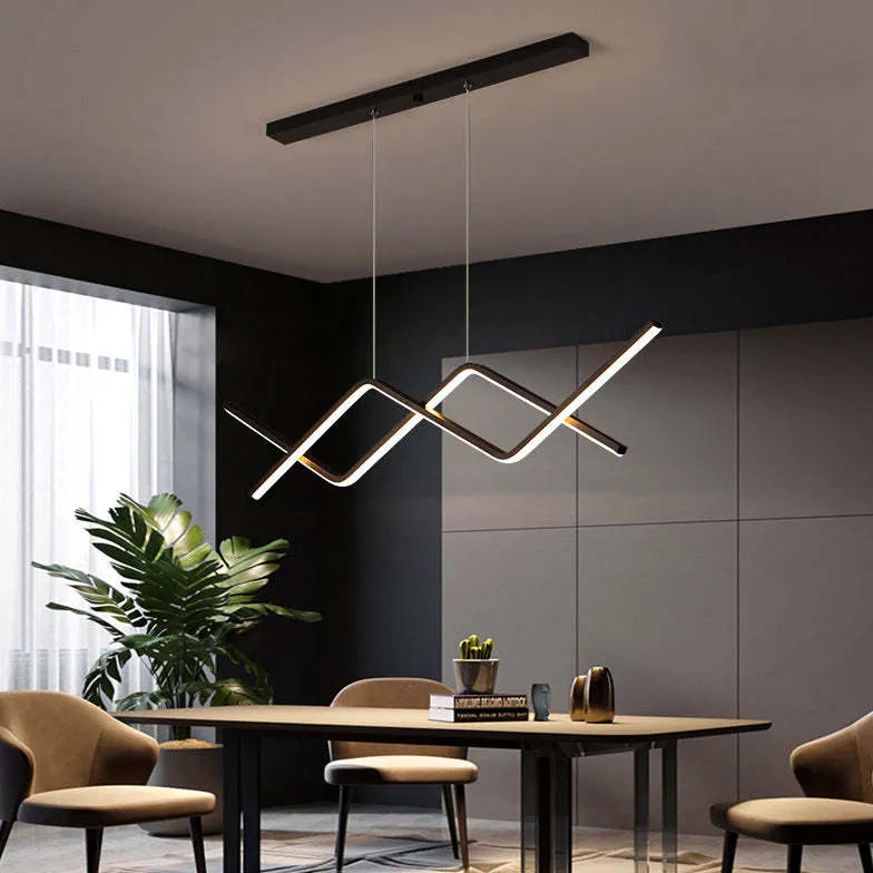 Lampadario a forma di linea geometrica incrociata - clowasit.com