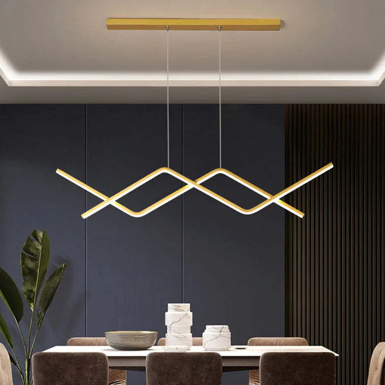 Lampadario a forma di linea geometrica incrociata - clowasit.com