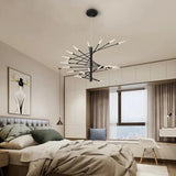 Lampadario moderno pendente con LED nero elegante - clowasit.com