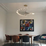Lampadario moderno pendente con LED nero elegante - clowasit.com