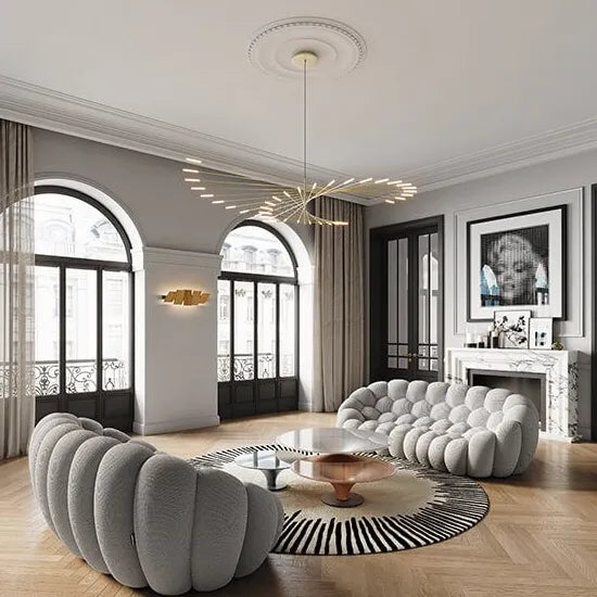 Lampadario moderno pendente con LED nero elegante - clowasit.com