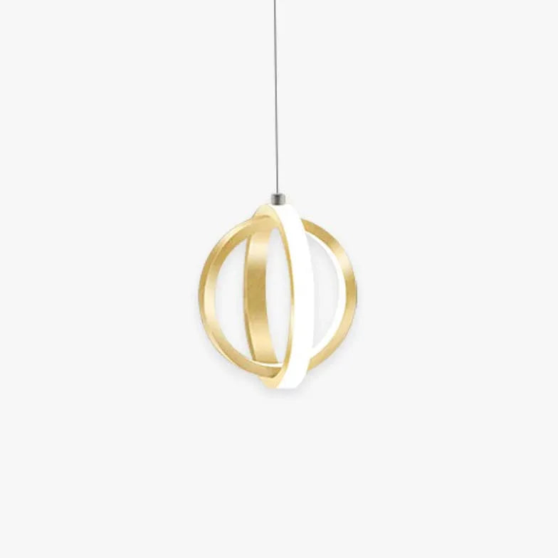 Lampadari moderni colore oro eleganza doppio cerchio - clowasit.com