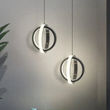 Lampadari moderni colore oro eleganza doppio cerchio - clowasit.com