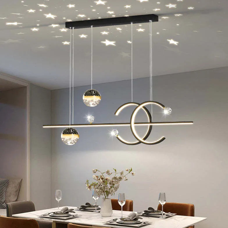 Lampadari sala pranzo moderni proiezione cielo stellato - clowasit.com