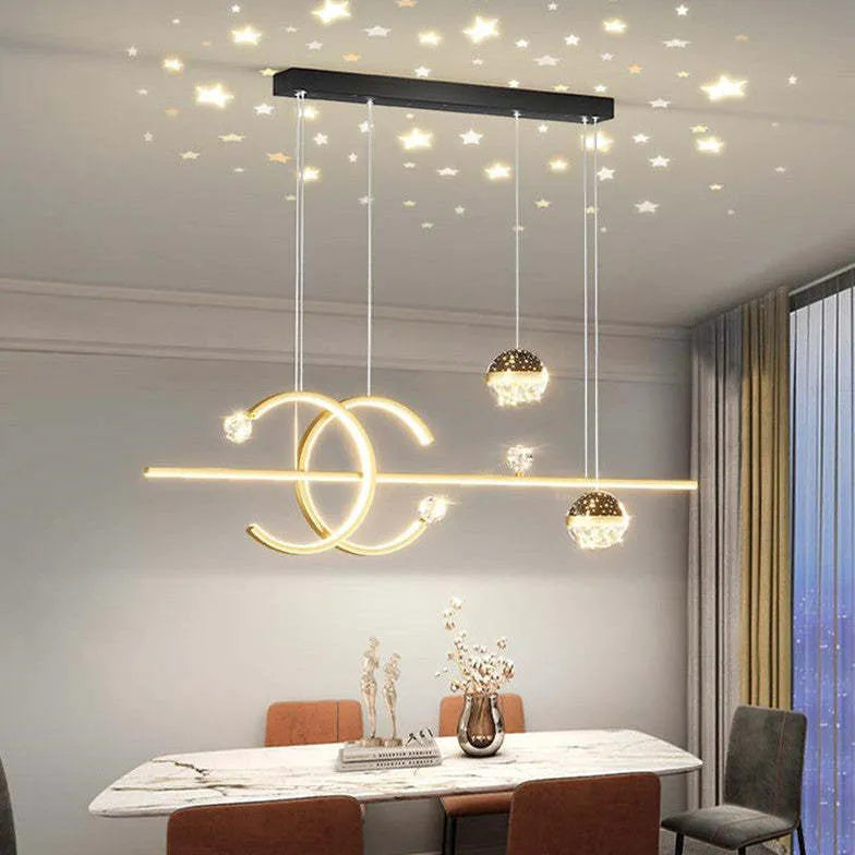 Lampadari sala pranzo moderni proiezione cielo stellato - clowasit.com