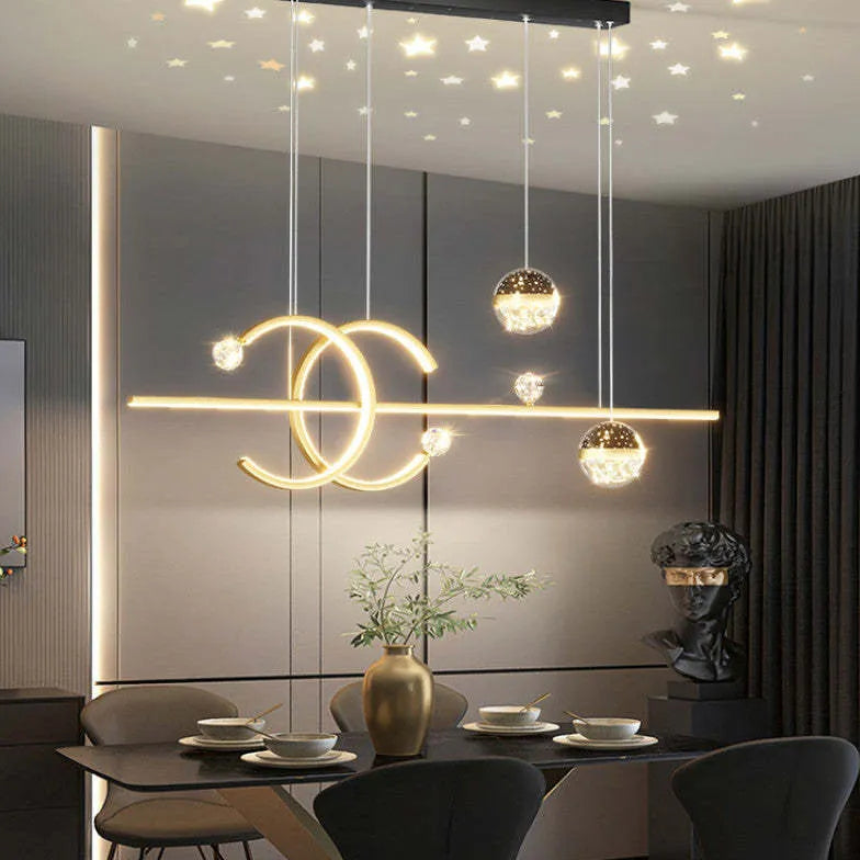 Lampadari sala pranzo moderni proiezione cielo stellato - clowasit.com