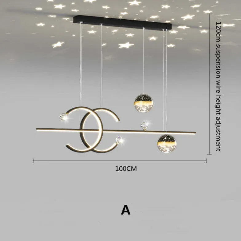 Lampadari sala pranzo moderni proiezione cielo stellato - clowasit.com