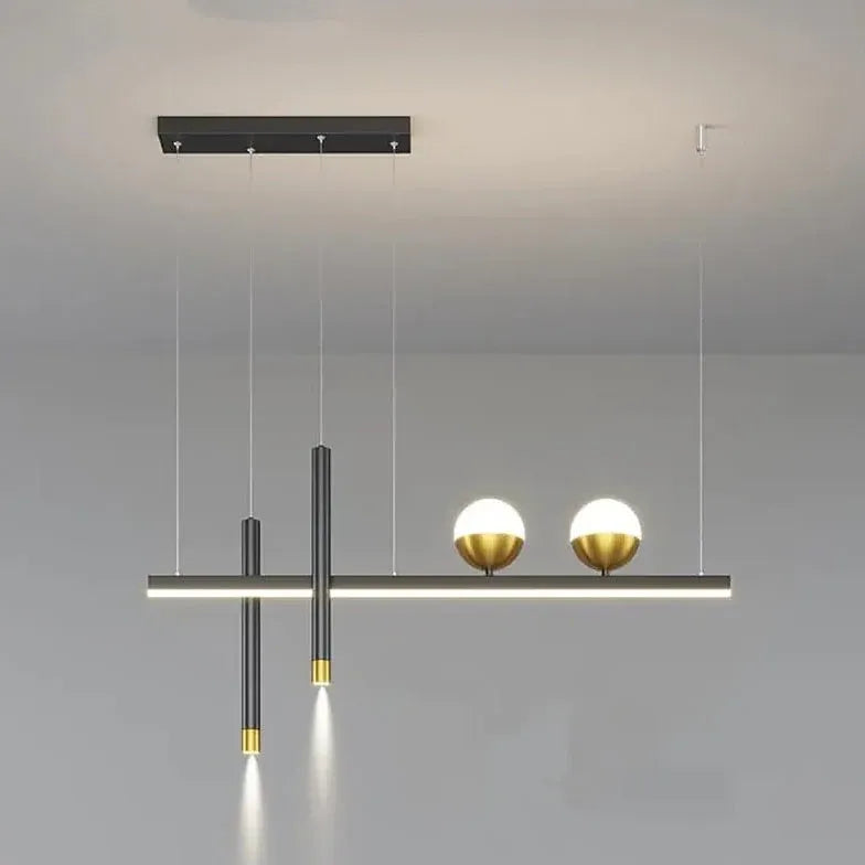 Lampadari moderni sfere eleganti con linee nere - clowasit.com