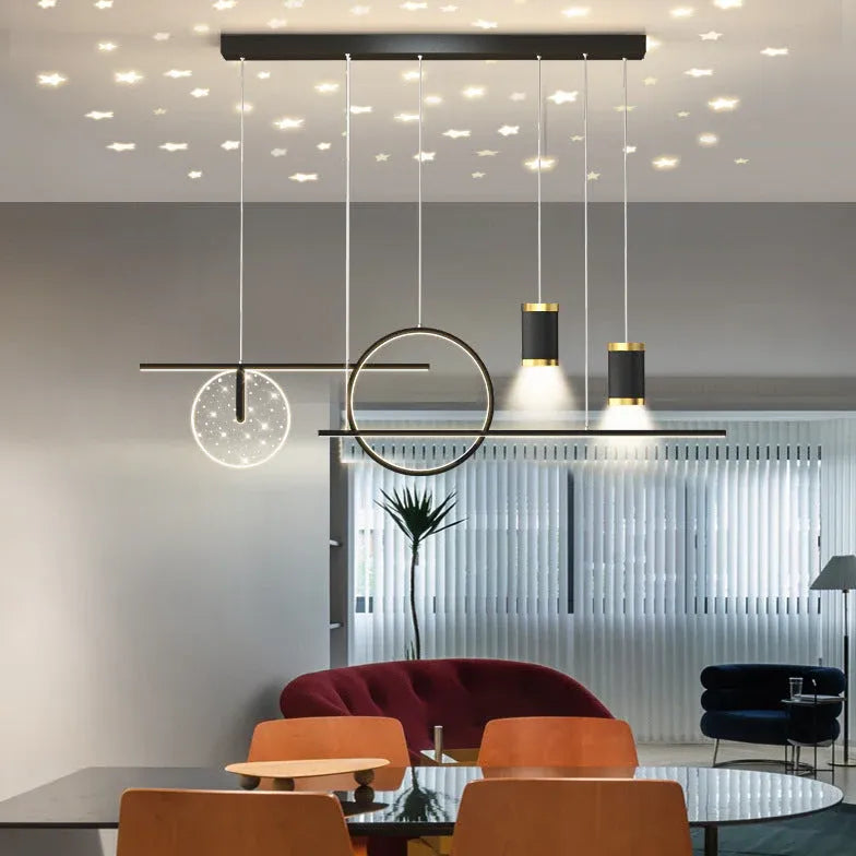 Lampadario su tavolo da pranzo Atmosfera stellata - clowasit.com
