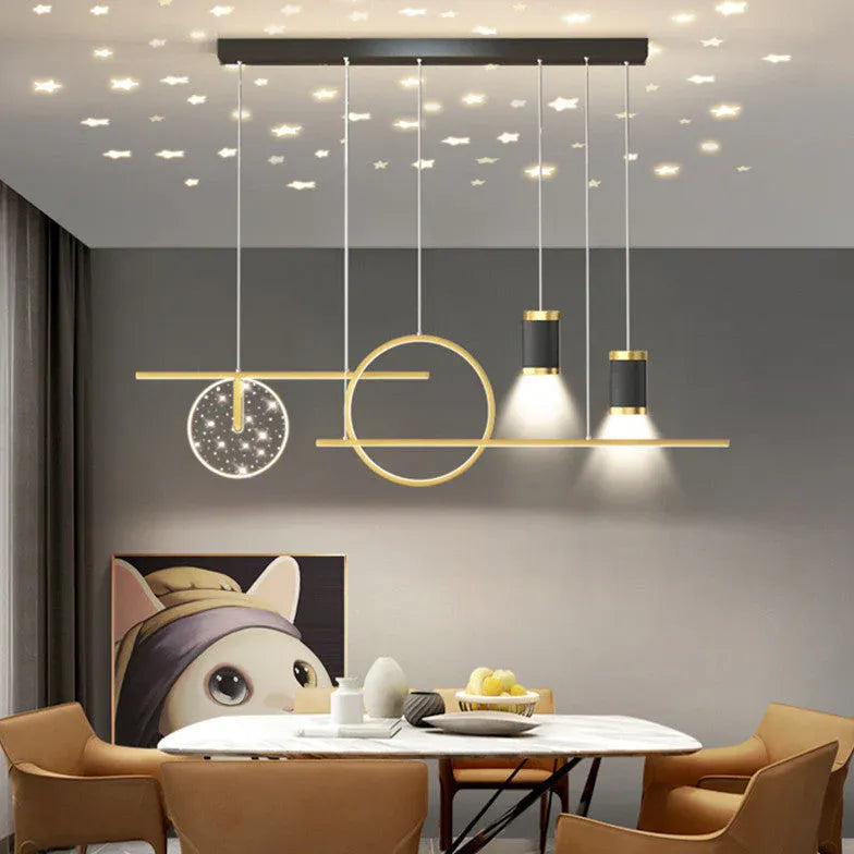 Lampadario su tavolo da pranzo Atmosfera stellata - clowasit.com