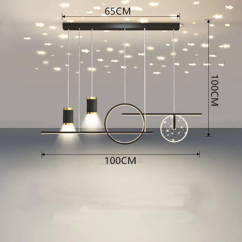 Lampadario su tavolo da pranzo Atmosfera stellata - clowasit.com