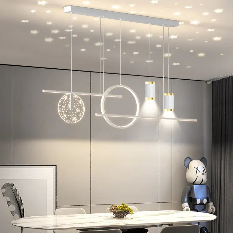 Lampadario su tavolo da pranzo Atmosfera stellata - clowasit.com
