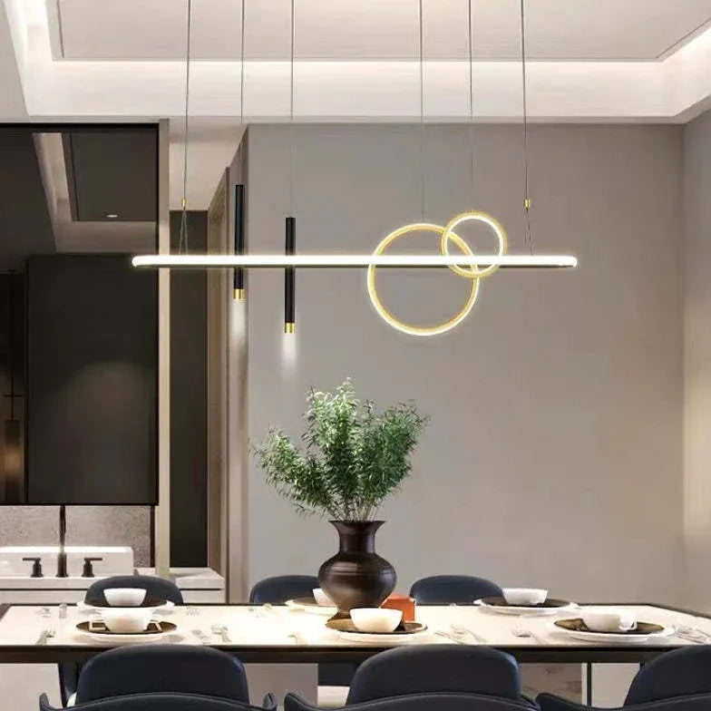 Lampadario sala da pranzo moderno cerchi lineari - clowasit.com