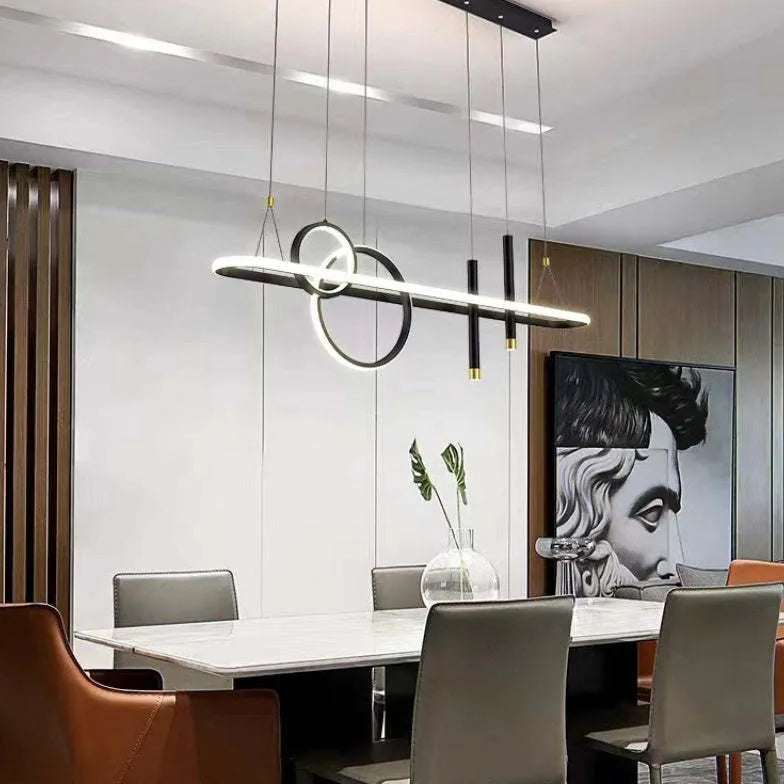 Lampadario sala da pranzo moderno cerchi lineari - clowasit.com