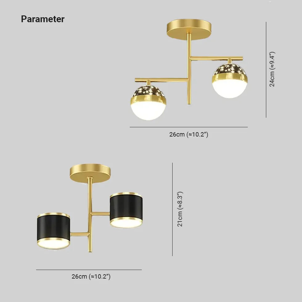 Plafoniere moderne per corridoio Stile Stellato Bicolore - clowasit.com