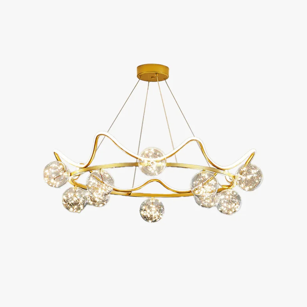 Sfera vetro lampadario Elegante moderno dorato - clowasit.com