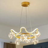 Sfera vetro lampadario Elegante moderno dorato - clowasit.com