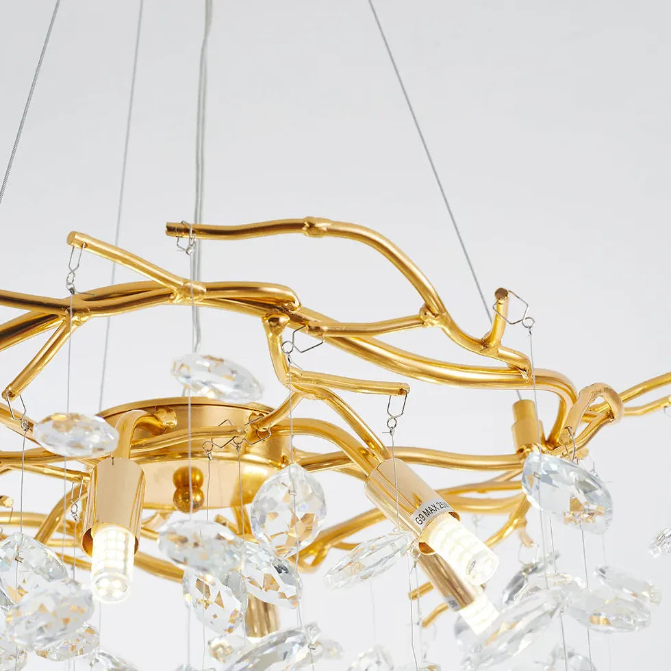 Pendenti cristallo per lampadari dorati e lussuosi - clowasit.com