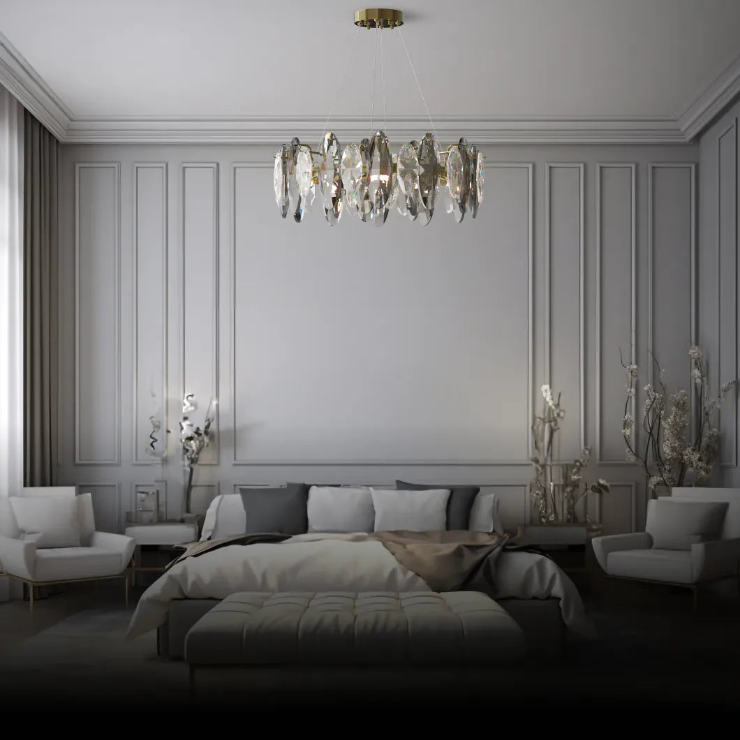 Pendenti in cristallo per lampadari stile rotondo - clowasit.com