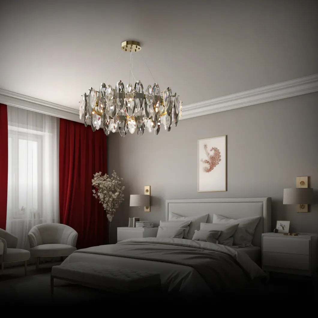 Pendenti in cristallo per lampadari stile rotondo - clowasit.com