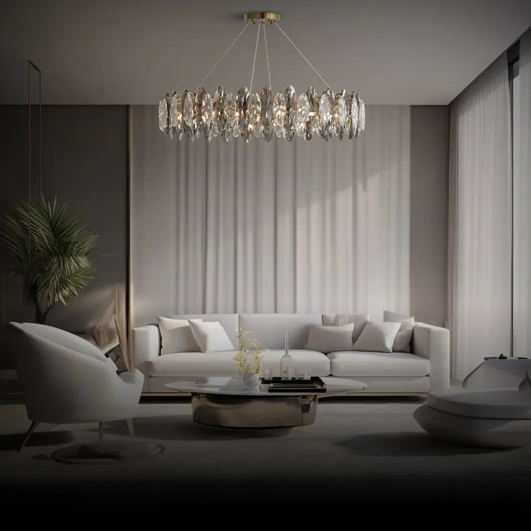 Pendenti in cristallo per lampadari stile rotondo - clowasit.com