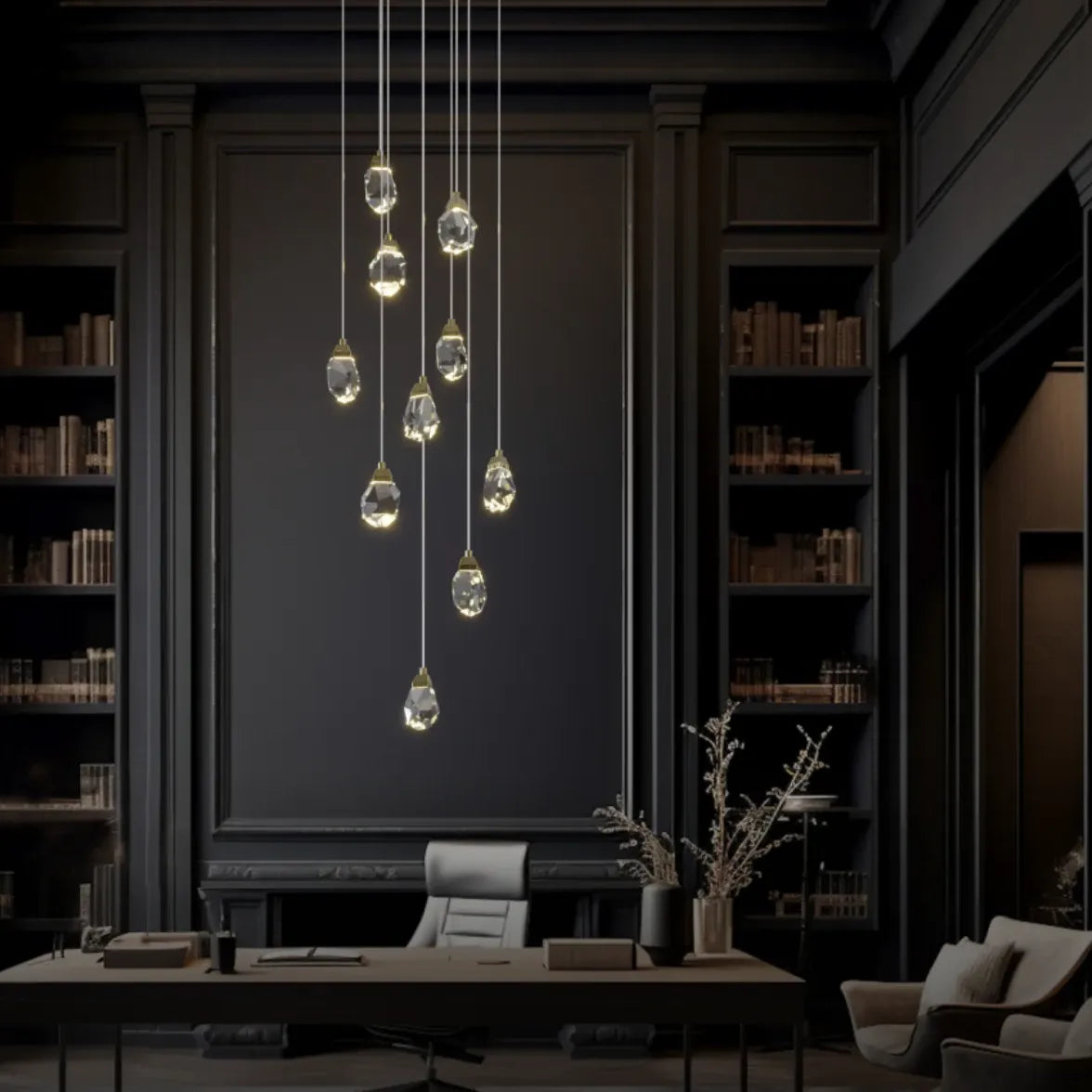 Lampadari Classici Dorati con Gocce di Vetro - clowasit.com