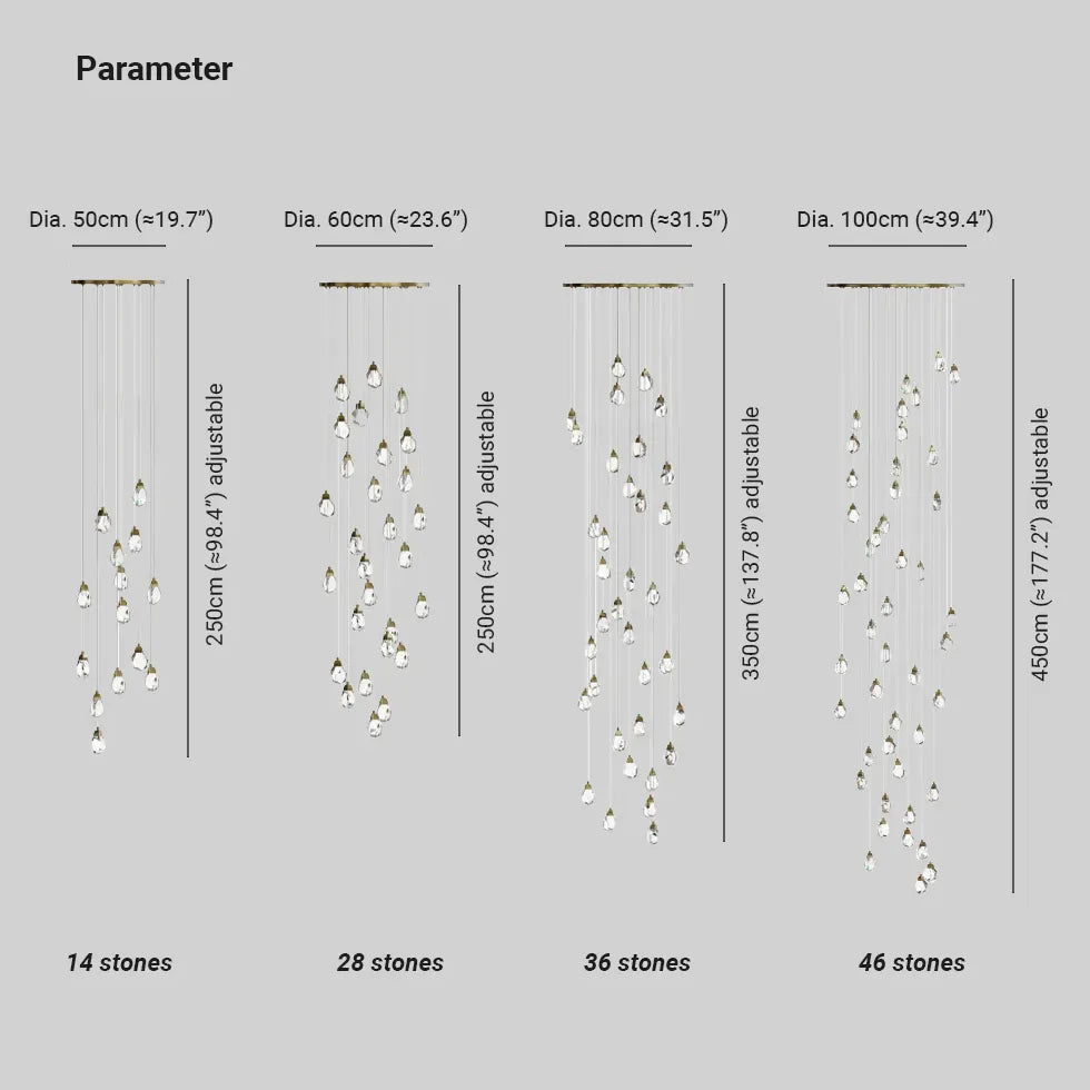 Lampadari Classici Dorati con Gocce di Vetro - clowasit.com