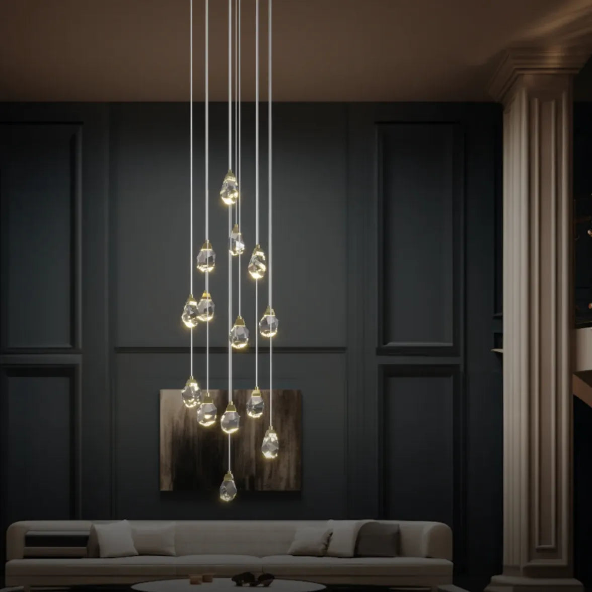 Lampadari Classici Dorati con Gocce di Vetro - clowasit.com