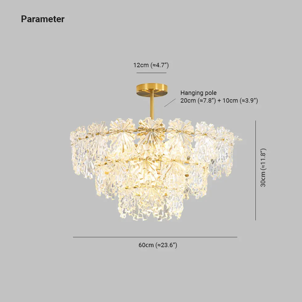 Lampadario per camera matrimoniale in vetro dorato - clowasit.com