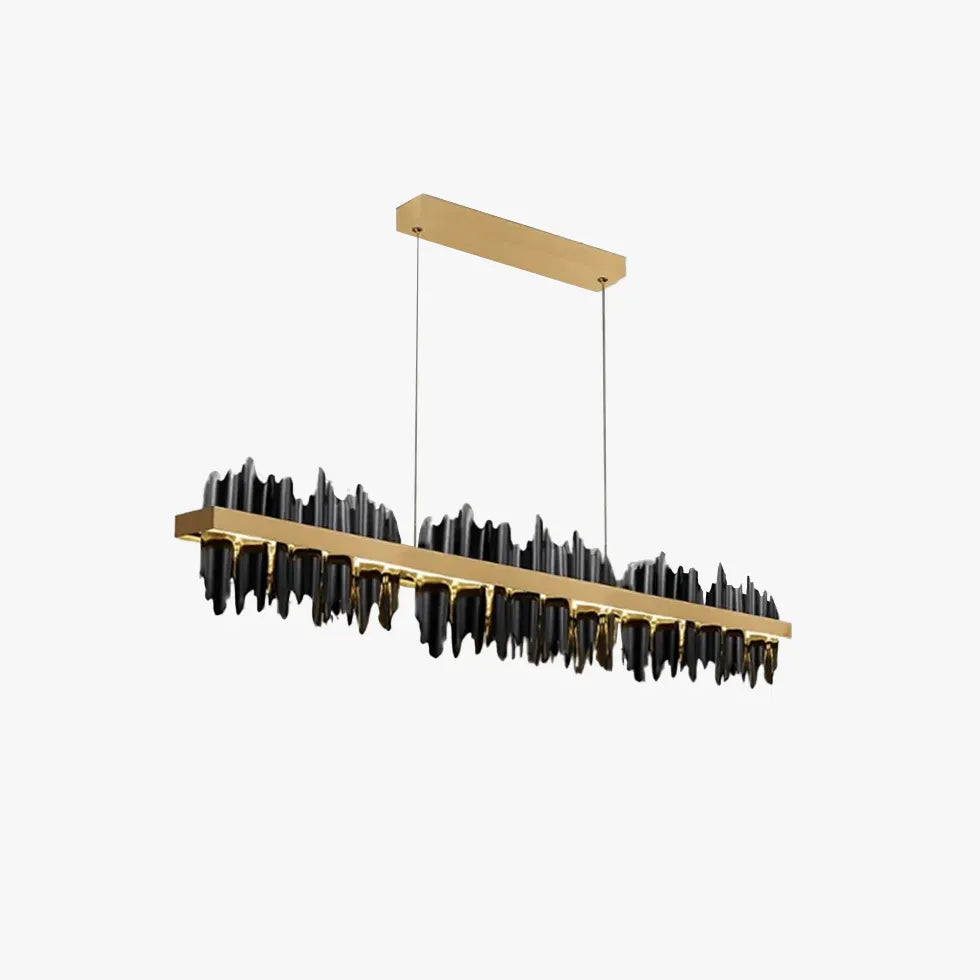 Lampadario industriale salotto nero forma concava - clowasit.com