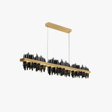 Lampadario industriale salotto nero forma concava - clowasit.com