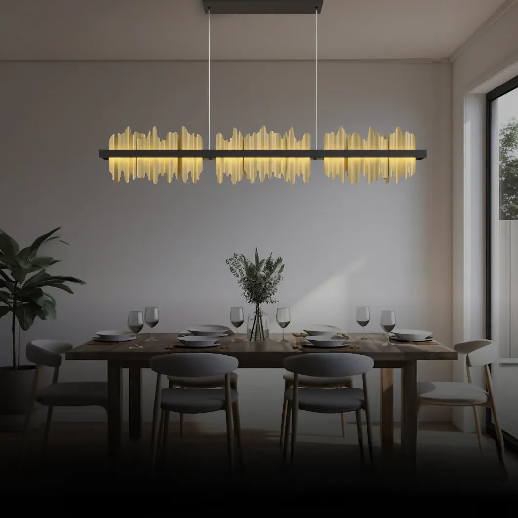 Lampadario industriale salotto nero forma concava - clowasit.com