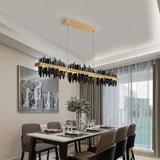 Lampadario industriale salotto nero forma concava - clowasit.com