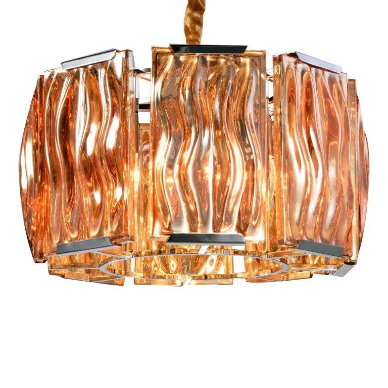 Lampadario unico rotondo moderno di cristallo moderno - clowasit.com