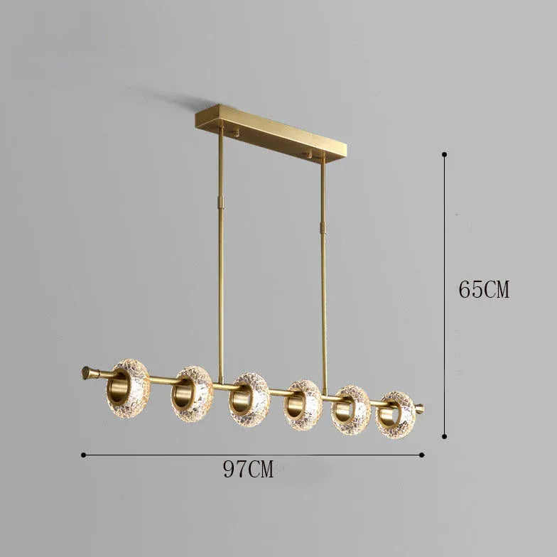 Lampadari Moderni Ad Anelli Vetro Dorato - clowasit.com