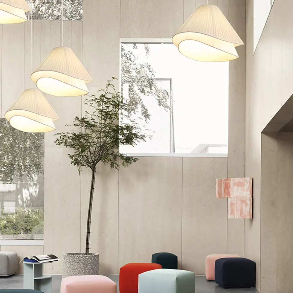 Lampadari tessuto pieghevole minimalista ed elegante - clowasit.com