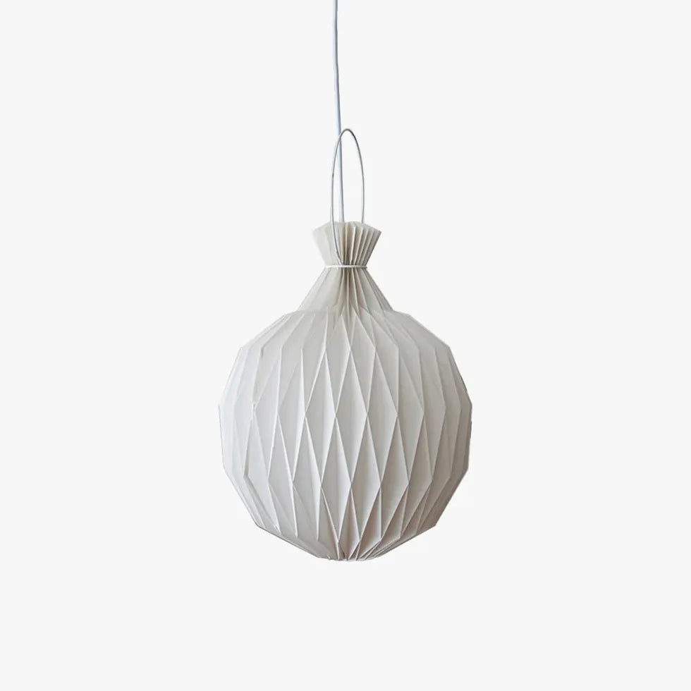 Lampadario di carta bianco pieghevole sfera - clowasit.com