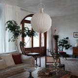 Lampadario di carta bianco pieghevole sfera - clowasit.com