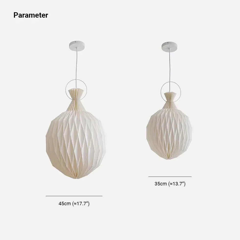 Lampadario di carta bianco pieghevole sfera - clowasit.com
