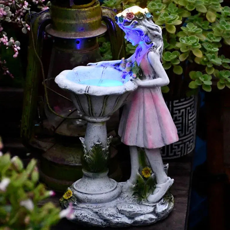 Luci da esterni giardino bambina rosa - clowasit.com