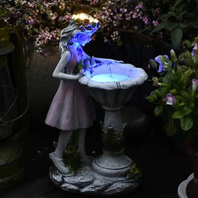Luci da esterni giardino bambina rosa - clowasit.com