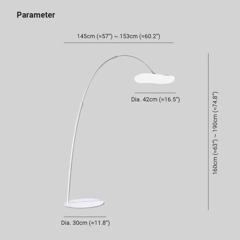 Lampada da Terra Salotto LED ad Arco Design Minimalista