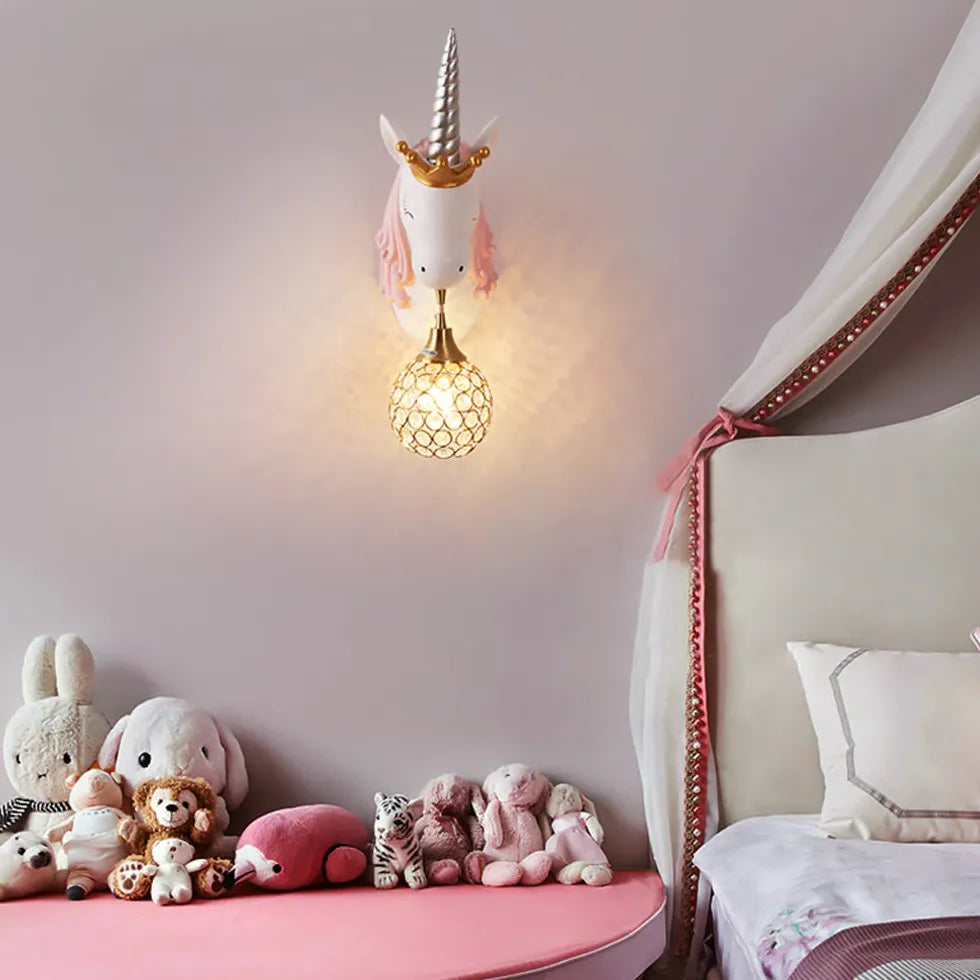 Applique rosa per camera bambini unicorno - clowasit.com