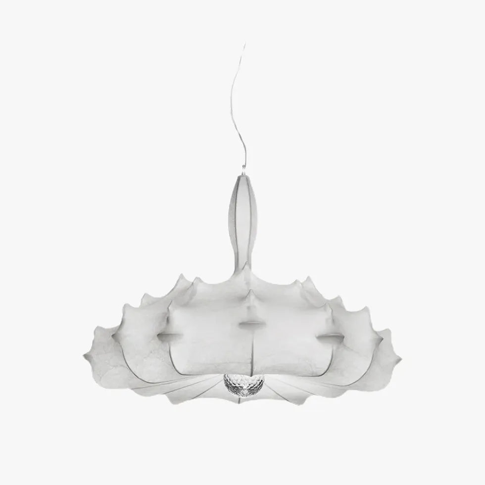 Lampadari con paralumi in tessuto artistico irregolare - clowasit.com