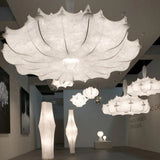 Lampadari con paralumi in tessuto artistico irregolare - clowasit.com