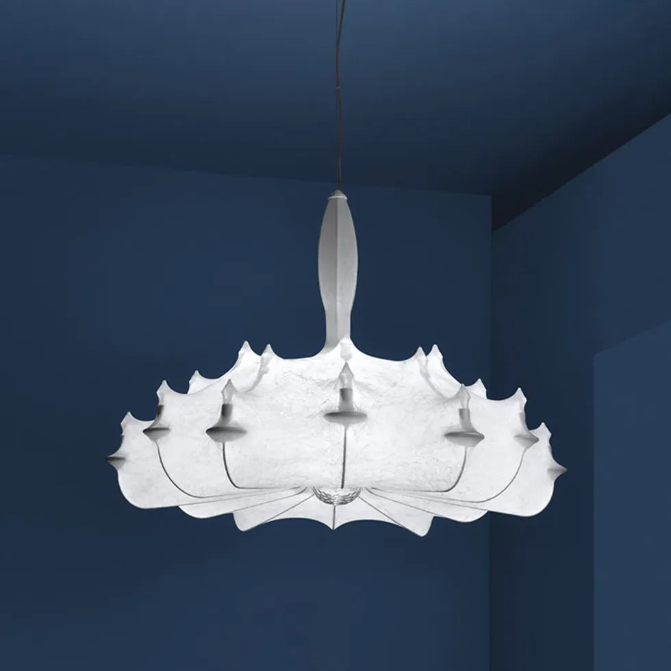 Lampadari con paralumi in tessuto artistico irregolare - clowasit.com