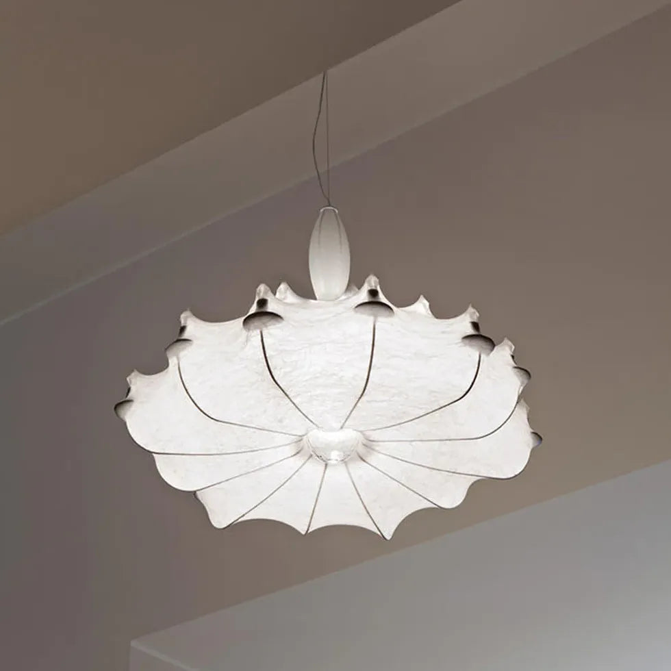 Lampadari con paralumi in tessuto artistico irregolare - clowasit.com