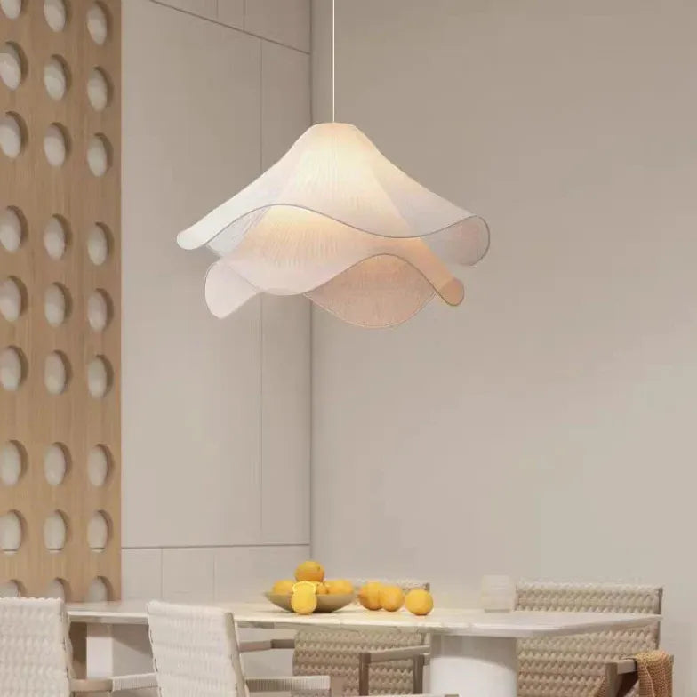 Lampadario macrame bianco artistico a più strati - clowasit.com