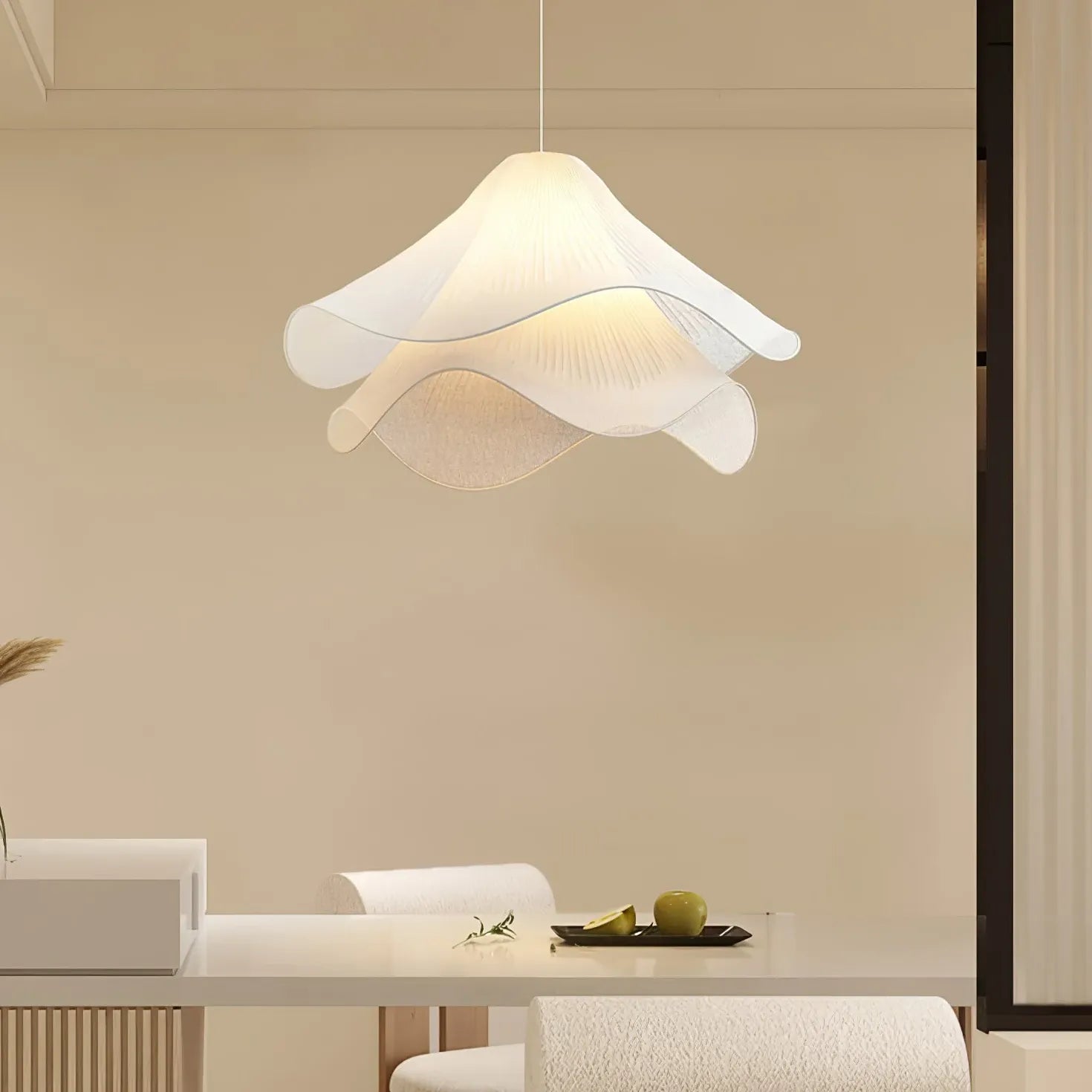 Lampadario macrame bianco artistico a più strati - clowasit.com